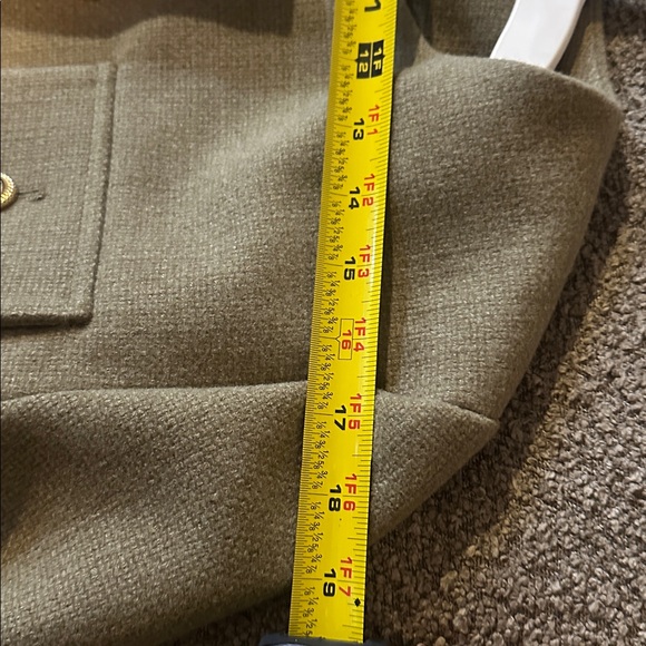 Zara Khaki Blazer with Gold Buttons - Picture 5 of 6
